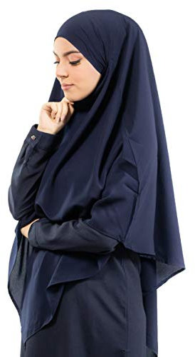 Lamis Hijab – Khimar Hijab – Jilbab für Damen Gr. Einheitsgröße, marineblau