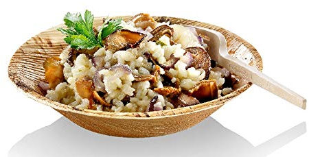 Naturesse 100 assiettes creuses Ø 20 cm - 400 Ml en palmier 100% biodégradable