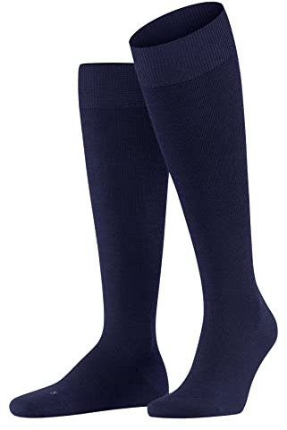 FALKE Herren Kniestrümpfe Energizing Wool M Kh Wolle Baumwolle mit Kompression 1 Paar, Blau Deep Blue 6418, 47-48