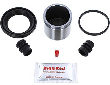 Bigg Red - Front Brake Caliper Repair Seal Kit & Piston - Compatible with MG ZR, ZS, Express 2001-2005, Civic 1995-2005, Rover 25, 45 1999-2005, V40 1997-2004