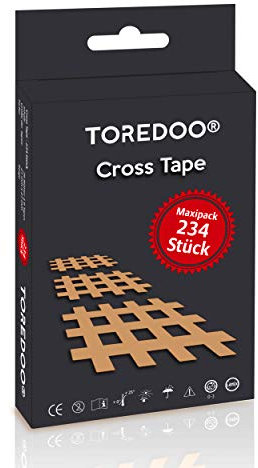 TOREDOO Cross Tape Gittertape Gitterpflaster 234 Stück Typ A - Akupunkturpflaster klein hautfarben