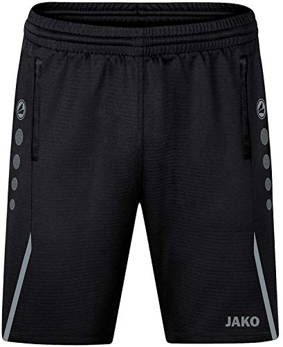 JAKO Herren Trainingsshorts Challenge, Schwarz/Steingrau, L