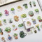 TOSSPER 1box Sukkulenten Aufkleber Set Dekorative Sticker Scrapbooking Tagebuch Album-Stock-Lable
