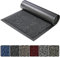 GULLAMBO Door Mat for Indoor & Outdoor - Washable, Non-Slip, Ultra-Thin Dirt Trapper Super Absorbent Mat (Grey, 50 x 80 cm)