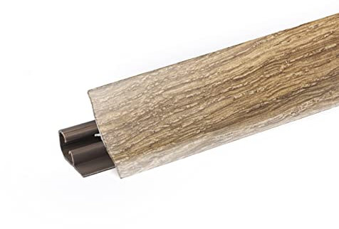 DQ-PP Barre d'angle 2,5 m | Chêne Canyon | 23 x 23 mm | PVC | Baguette de cuisine Plan de travail Baguette de finition de cuisine Baguette de finition de cuisine Baguette de finition de cuisine