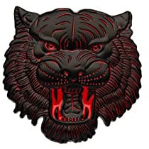 3D Metall Aufkleber Auto, Asudaro, Tigerkopf Totem Autoaufkleber Tigerkopf Metallaufkleber Abzeichen 3D Zinklegierung Auto Aufkleber Auto Außen Emblem Abzeichen 3D Aufkleber Dekoration,Schwarz