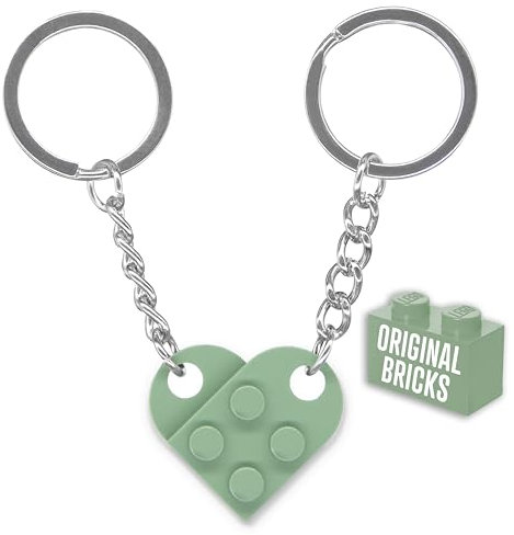 NumeroPhi Porte-clés pour Couples Originaux | Briques Authentiques | Crémaillère Nouvelle Maison | Briques de Construction originales | Idée Saint Valentin Anniversaire Voiture Puzzle