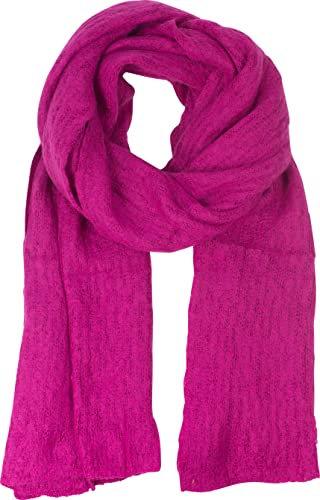 fashionchimp Damschal, flauschig-warm mit Wolle, Winter-Schal in Uni-Farben, Basic-Accessoire (Pink 01)