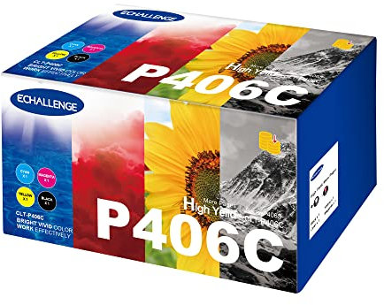 ECHALLENGE CLT-P406C Multipack Toner Kompatibel für Samsung CLT-P406C CLT-K406S für Samsung Xpress CLP-365 CLX 3305 C460W C410W CLP-360 CLP-365W CLX-3305FN CLX-3305W CLX-3300 C460FW (4er-Pack)