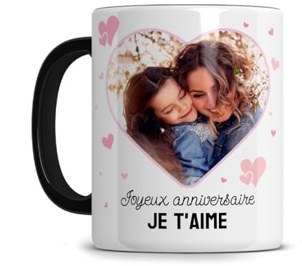 L'épicerie Chérie Mug Personnalisé photo et texte ORIGINAL STARMUG LOVE Cadeau Fête des Mères et Fête des Grands Mères - Maman et mamie - Anniversaire femme- Céramique 330ml