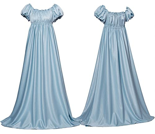 Xinchangda Regency - Abito da donna, stile medievale, vintage, vittoriano, a vita alta, elegante, da ballo