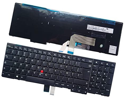 AKGIFT Clavier d'ordinateur Portable Compatible avec Lenovo ThinkPad E540 E531 T540 W540 W541 T550 W550 L540 L560 T560 L570 Disposition française Pas de rétro - éclairage