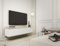 Arthauss Oro Beige Floating TV Cabinet 135cm - Wall Mounted TV Stand with Space Saving Design and Sleek Storage - Wall Hung TV Cabinet with Push-To-Open System - Ideal for Contemporary Living Spaces