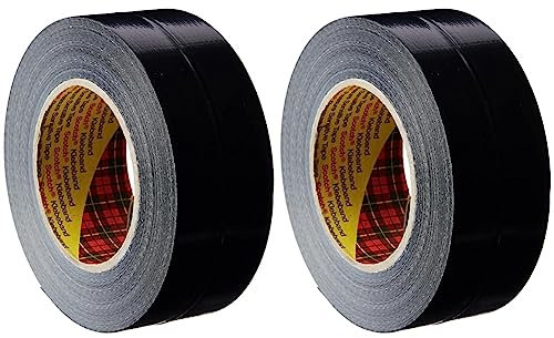 3M Formflexibles Universal-Gewebeklebeband 2904, 48mm x 50m, Schwarz - 1 Rolle (Packung mit 2)