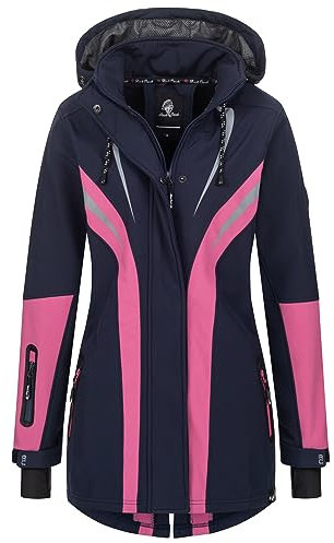 Rock Creek Softshellmantel Damen Outdoor Regenjacke D-492 Navy XS