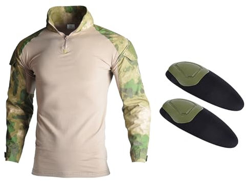 ZMIN Tactical Camouflage Kampf Uniform Trainingsanzüge Männer Hemden Hosen Jagd Kleidung Paintball Kleidung Mit Pads shirts atacs fg XS