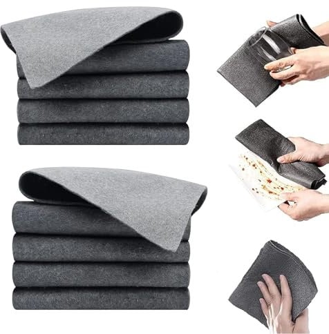 LEFSDVF 8 pieces magic cleaning cloth,Microfiber Cleaning Cloth Glass Magic Multi-Purpose Microfiber Towel Reusable Streak-Free for All Purposes