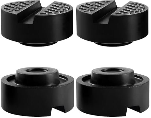 YIXISI 4 Stücke Wagenheber Gummiauflage, Universal Gummi Wagenheber Auflage, Gummiauflage Wagenheber mit Rillen, für Wagenheber und Hebebühnen