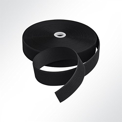 LYSEL® Klettband zum Nähen schwarz Hakenband Breite 50mm VE 25 Meter