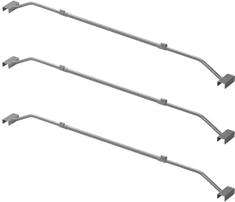 APT Lot de 3 cintres de bâche plats réglables 100-155 cm en métal