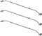 APT Lot de 3 cintres de bâche plats réglables 100-155 cm en métal