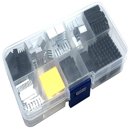 Ronyme 88-teiliges Kühlkörper-Sortiment-Set, kleines Kühlkörper-Set, tragbar, direkte Ersatzteile, 10 verschiedene Größen für Computer