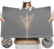 Conlun Silicone Tapis Litiere Chat, 60x38cm Caoutchouc Imperméable, Facile à Nettoyer, Tapis Litiere Antidérapant pour le Contrôle de la déchets, Gris