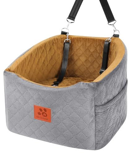 Hunde-Autositz für Kleine und Mittelgroße Hunde - Memory-Schaum-Booster bis 15,9 kg, Erhöhter Haustier-Reisesitz, Waschbarer Abnehmbarer Bezug