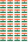 Aufkleber: 25x15 mm, 36 Stück - Flagge - Indien - IN - für Auto, Koffer, Laptop und mehr