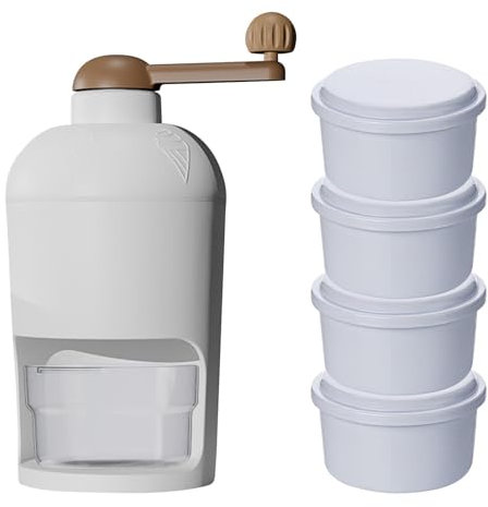 Shaved Ice Maker - Manual Ice Crusher, Snow Flakee Snow Cone Maker, Shaved Ice Machine, Hand Ice Shaver | Portable Snow Cone Machine, Ice Slushie Machines, Slüshy Machine Maker for Snow Cones