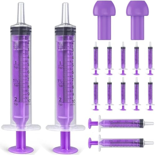 Seringue En Plastique 10ml Seringue D’alimentation 22Pcs