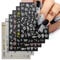 YPYMOD 6 Sheets 3D Embossed Flower Spring Nail Art Stickers, Self-Adhesive Decals Floral Design Nail Decoration for Women Girls, Nail Art Design Decoration Accessories