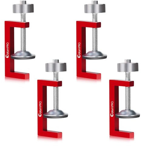 ColumPRO 4PCS 2 Inch Small G-Clamps, G Clamp for Woodworking, Welding and Construction, Features a 8mm Nut Drive for Fastening with Electric Drill