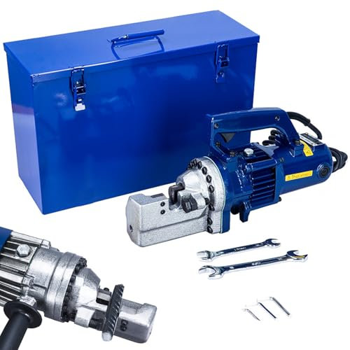 HENGCMM Tagliatubi Acciaio Tagliatrice Idraulica Elettrica per Barre D'armatura 220V, velocità di Taglio 2,5-5s, Taglio di Barre D'armatura da 4-22 mm Strumenti per Costruzioni in Calcestruzzo,RC16