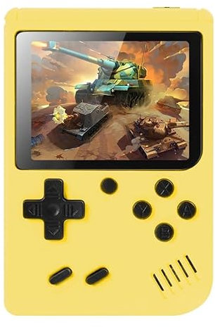 Mini Console Portatile Retrò Videogiochi con 400 Giochi a 8 bit Display LCD a Colori da 3,0 Pollici. (Giallo)