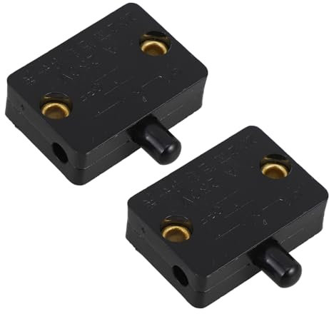 HOMSFOU 2st Schranktürschalter Vielseitige Schaltermöglichkeiten Lichtschalter Unter Dem Schrank Lichtschalter Mit Schrauben Automatischer Schalter Schrankleuchte Black Versilbertes Kupfer