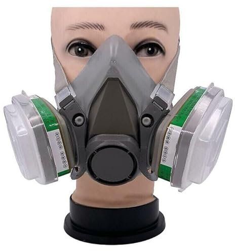 PRIMEGA en 1 Demi-Masque Facial pour respirateur de Protection de Peinture par pulvérisation de gaz 3m 6200