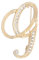 PATIKIL Brief Brosche Pins, Buchstaben G Strass Perle Broschen Set Metall Kristall Alphabet A-Z Reversnadel für Damen Schmuck Geschenk Anzug Kleidung Hut Kleid Mantel Handwerk, Goldton