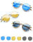 Clippies Coloured Clipon sunglasses for prescription glasses. Clip On Sunglasses Over Prescription Glasses. Non Flip Polarised Clip-on Sunglasses - Blue, Gold, Dark (Polarised Lens Clip-on Gold Frame)