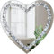 Boncy® Herzspiegel mit Diamanten 30x30cm - Wandspiegel - Herzform Spiegel - Wandspiegel Wand rund - Muttertag Geschenk