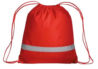 Yuhu Turnbeutel Rucksack mit Reflexband in mehreren Farben (Rot)
