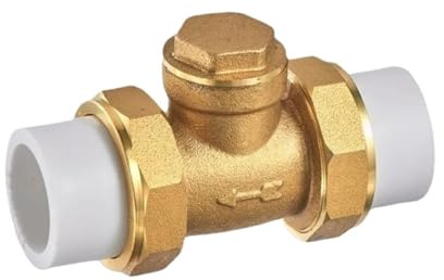 Rückschlagventil aus Messing, 50 mm, Innengewinde, doppelte bewegliche Gelenke, Einwegrückschlagventil für Wasser