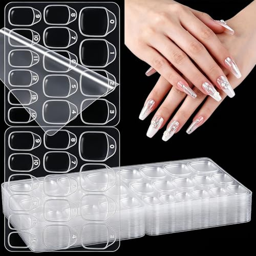 900Pcs Nail Adhesive Tabs, 0.4MM 30 Sheets Sticky Tabs for Press on Nails | Ultra-Thin Sticky Tabs, Waterproof Nail Glue Stickers for Press Ons, Double-Sided Nail Sticky Tabs