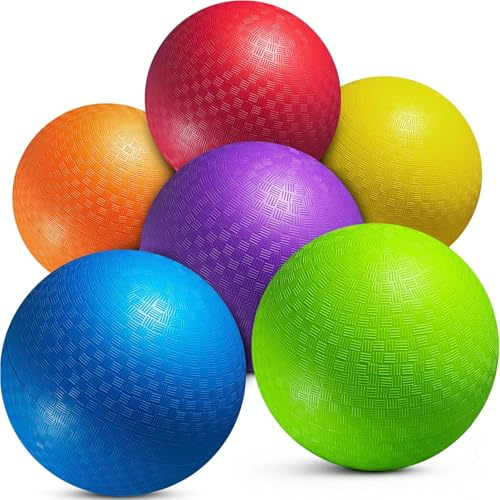 Balles de jeu pour tout-petits et enfants – Dodgeball – (lot de 6) 12,7 cm