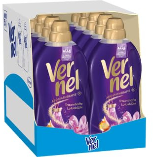 Vernel Aromatherapie Traumhafte Lotusblüte Weichspüler für ALLE Textilien (10 × 46 Waschladungen), Weichspüler mit langanhaltendem Duft für Wäsche mit ätherischen Ölen