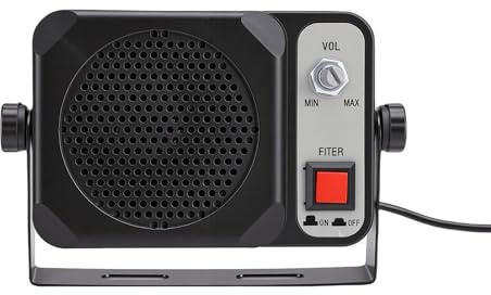GOWENIC CB Lautsprecher, Externer Lautsprecher für Amateurfunk, Robust, mit Integriertem Verstärker, Schaltbarer Rauschfilter, 3,5 mm Stecker für CB Radios