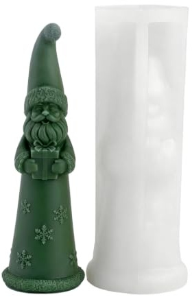 carotoe Stampo in silicone per realizzare le vacanze, a forma di Babbo Natale, per decorazioni natalizie e progetti di esposizione stagionali, ornamento di Babbo Natale, decorazione natalizia in gesso