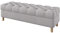 Furninero - Tiefer gepolsterter Sitzbank Sitzhocker Sitzruhe Betthocker Ottomane, mit Stauraum, Gerundete Beine, 140 cm breit, Softi Light Grey Stoff (Wasserabweisen), Grau