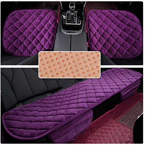 GUOCU Coussin Housse de Protection Siège du véhicule Siège de Voiture Housses de Sangle rembourrée siège d'auto Couvre Coussins rembourrés,Violet,Siège Avant et siège arrière