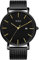 BUREI Herren-Armbanduhren,Minimalistische Analog-Quarz-Uhren für Männer mit Mesh-Band,Geschenke für Männer